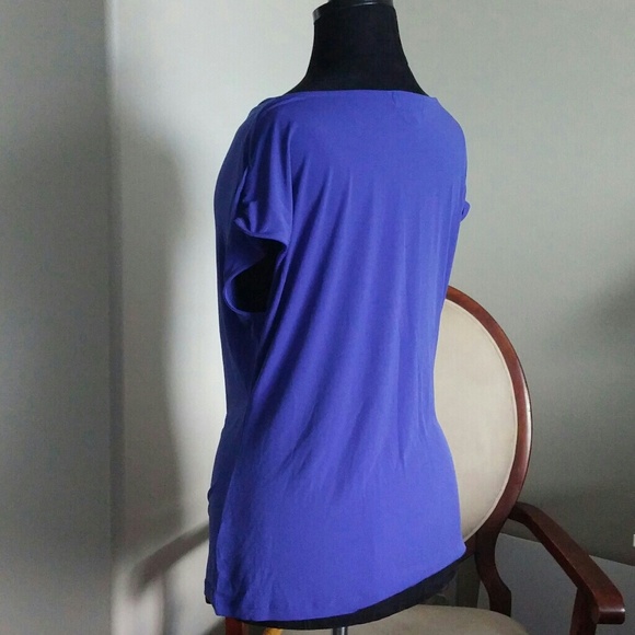 Clearout! Cobalt Cowl-Neck Blouse - Picture 3 of 5